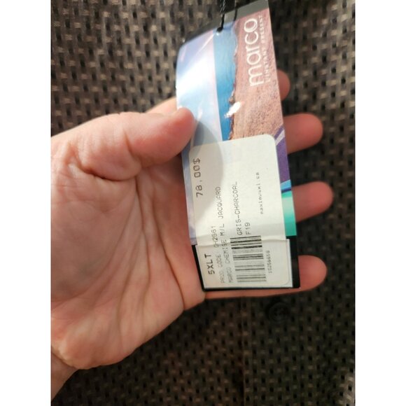 Marco Men Shirt Size 5XL Long Sleeves Charcoal New With Tag - Picture 3 of 9